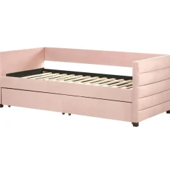 Beliani MARRAY - Slaapbank - Roze - 90 x 200 cm - Fluweel Sale