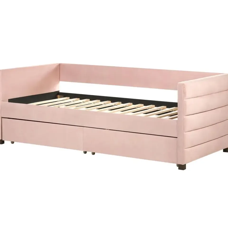 Beliani MARRAY - Slaapbank - Roze - 90 x 200 cm - Fluweel Sale