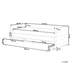 Beliani MARRAY - Slaapbank - Zwart - 90 x 200 cm - Fluweel Best