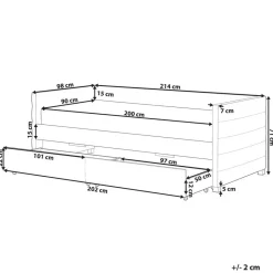 Beliani MARRAY - Slaapbank - Zwart - 90 x 200 cm - Fluweel Best