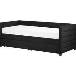 Beliani MARRAY - Slaapbank - Zwart - 90 x 200 cm - Fluweel Best