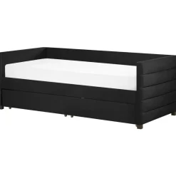 Beliani MARRAY - Slaapbank - Zwart - 90 x 200 cm - Fluweel Best