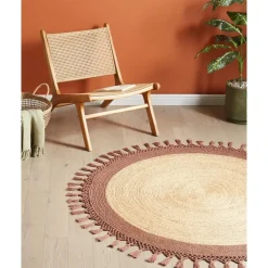 Leen Bakker MARTS - Vloerkleed - Beige/Bruin - 140 cm - Jute Clearance