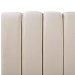 Beliani MARVILLE - Tweepersoonsbed - Beige - 160 x 200 cm - Fluweel Online