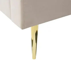 Beliani MARVILLE - Tweepersoonsbed - Beige - 160 x 200 cm - Fluweel Online