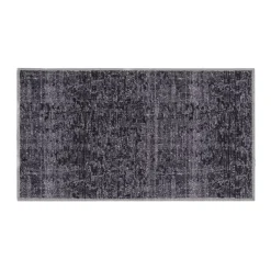 Leen Bakker Mat Universal Velvet - antraciet - 67x120 cm Clearance