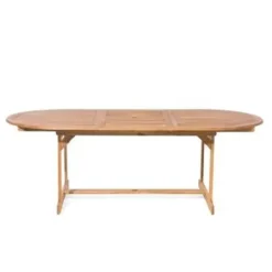 Beliani MAUI - Tuinset voor 8 - Lichte houtkleur/Cremewit - Acaciahout Best