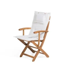 Beliani MAUI - Tuinset voor 8 - Lichte houtkleur/Cremewit - Acaciahout Best