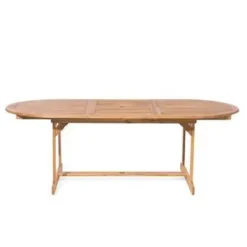 Beliani MAUI - Tuinset voor 8 - Lichte houtkleur/Cremewit - Acaciahout Best