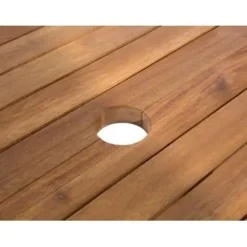 Beliani MAUI - Tuinset voor 8 - Lichte houtkleur/Cremewit - Acaciahout Best