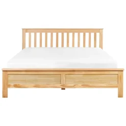 Beliani MAYENNE - Tweepersoonsbed - Lichtbruin - 140 x 200 cm - Dennenhout Outlet