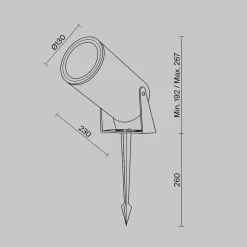 Maytoni Outdoor - Landschapsverlichting Bern - Wit - Ø13