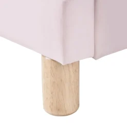 Beliani MAZOU - Eenpersoonsbed - Roze - 90 x 200 cm - Fluweel Discount