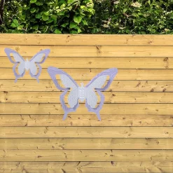 Mega Collections muurvlinder - lila - metaal - 36 cm Best