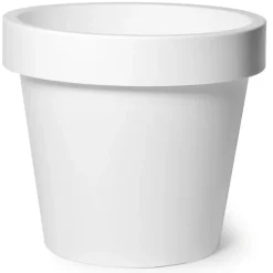 Mega Collections Plantenpot/bloempot - kunststof - wit - D30 cm Discount