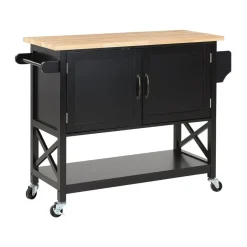 Beliani MELE - Keukentrolley - Zwart - MDF Clearance