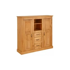 Loft24 Melissa - Kast met deuren en 3 laden in natuurlijk grenen Best