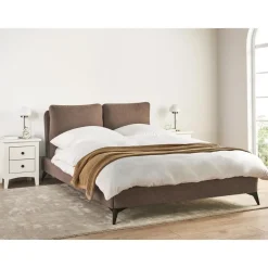 Beliani MELLE - Tweepersoonsbed - Bruin - 140 x 200 cm - Bouclé Best