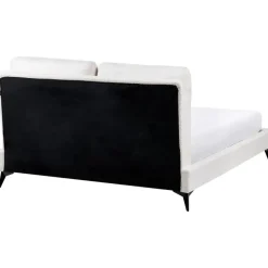 Beliani MELLE - Tweepersoonsbed - Gebroken wit - 140 x 200 cm - Bouclé Outlet