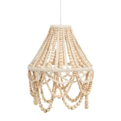 Leen Bakker MENIK - Kroonluchter - Lichtbruin - Rubberhout Discount