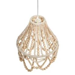 Leen Bakker MENIK - Kroonluchter - Lichtbruin - Rubberhout Discount