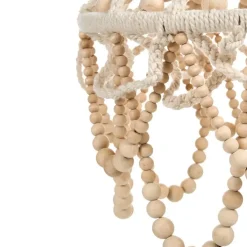 Leen Bakker MENIK - Kroonluchter - Lichtbruin - Rubberhout Discount