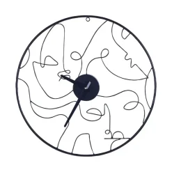 Beliani MENTON - Wandklok - Zwart - Ijzer Best