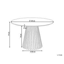 Beliani MESILLA - Ronde eettafel - Zwart - 120 cm - Acaciahout Outlet
