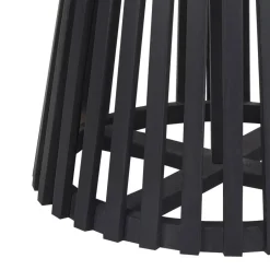 Beliani MESILLA - Ronde eettafel - Zwart - 120 cm - Acaciahout Outlet