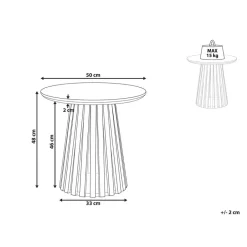 Beliani MESILLA - Ronde salontafel - Donkerhout - Acaciahout Discount