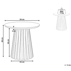 Beliani MESILLA - Ronde salontafel - Donkerhout - Acaciahout Discount