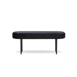 Nordlys Metalen bank met zwarte fluwelen bekleding New