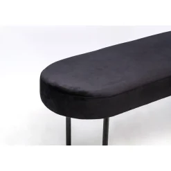 Nordlys Metalen bank met zwarte fluwelen bekleding New