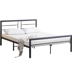 Emob Exclusive Metalen tweepersoonsbed Dixon - 140x200cm - mat zwart Hot