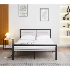 Emob Exclusive Metalen tweepersoonsbed Dixon - 140x200cm - mat zwart Hot