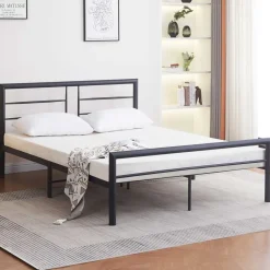 Emob Exclusive Metalen tweepersoonsbed Dixon - 140x200cm - mat zwart Hot