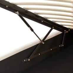 Beliani METZ - Bed met opbergruimte - Beige - 90 x 200 cm - Fluweel Best