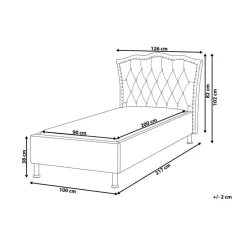 Beliani METZ - Eenpersoonsbed - Roze - 90 x 200 cm - Fluweel Hot