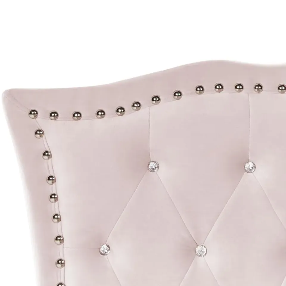 Beliani METZ - Eenpersoonsbed - Roze - 90 x 200 cm - Fluweel Hot