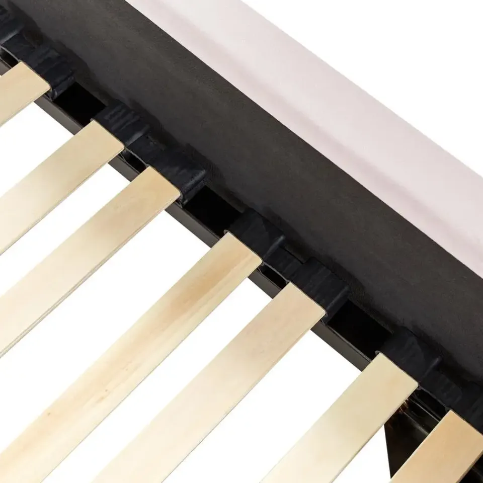 Beliani METZ - Eenpersoonsbed - Roze - 90 x 200 cm - Fluweel Hot