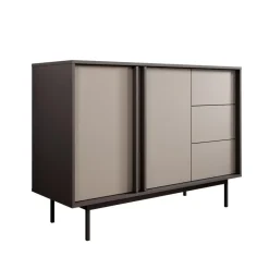 Meubella - Antigo - Dressoir - Beige/Antraciet - 123x43x87 cm Online