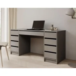 Meubella - Bureau Avio 2 - Antraciet - 154 cm Sale