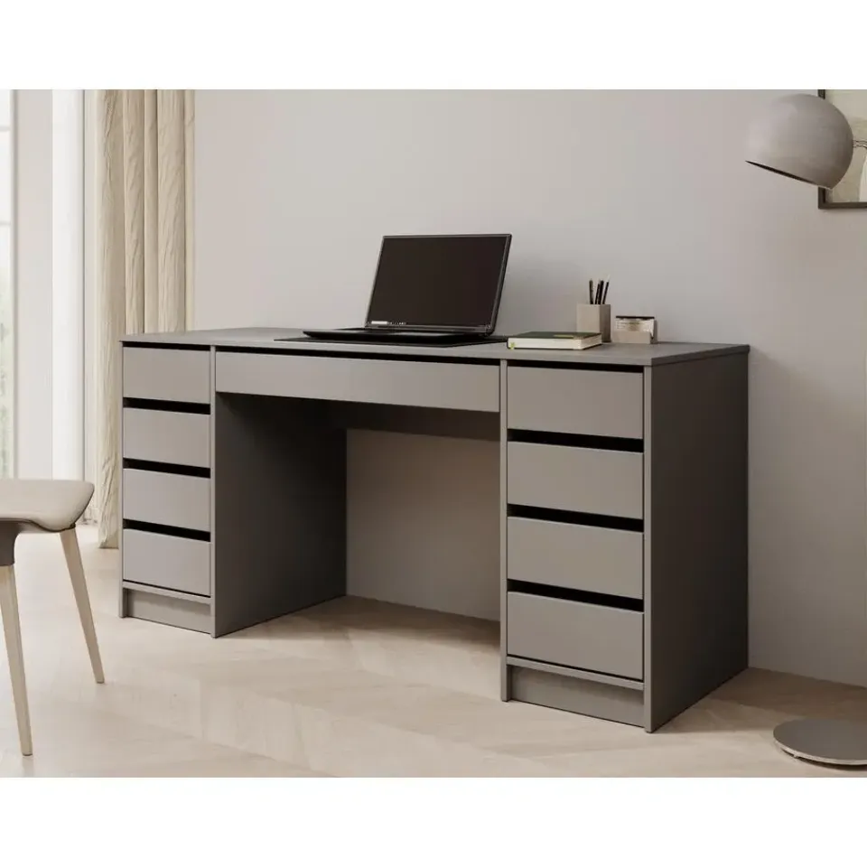 Meubella - Bureau Avio 2 - Antraciet - 154 cm Sale