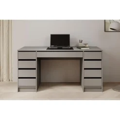 Meubella - Bureau Avio 2 - Antraciet - 154 cm Sale