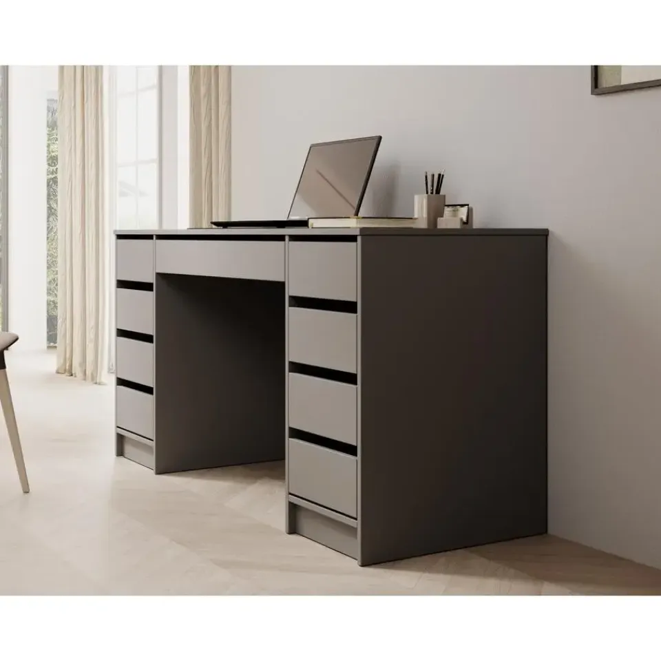Meubella - Bureau Avio 2 - Antraciet - 154 cm Sale