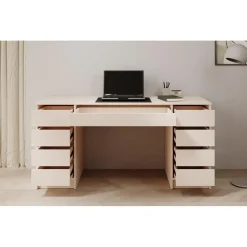 Meubella - Bureau Avio 2 - Beige - 154 cm Best