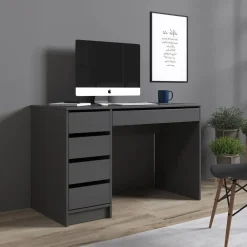 Meubella - Bureau Avio - Grijs - 120 cm