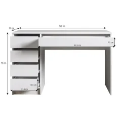 Meubella - Bureau Avio - Grijs - 120 cm