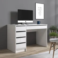 Meubella - Bureau Avio - Wit - 120 cm Clearance