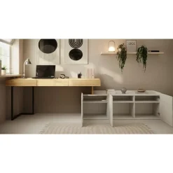 Meubella - Bureau Floren - Eiken - 3 lades New